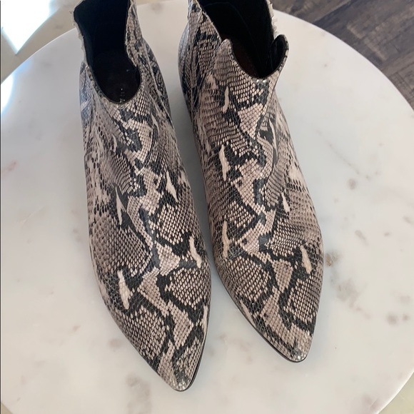 halogen snakeskin boots